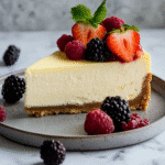 no bake no egg cheesecake with fresh berries